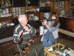 with Mike Rafferty in his music room